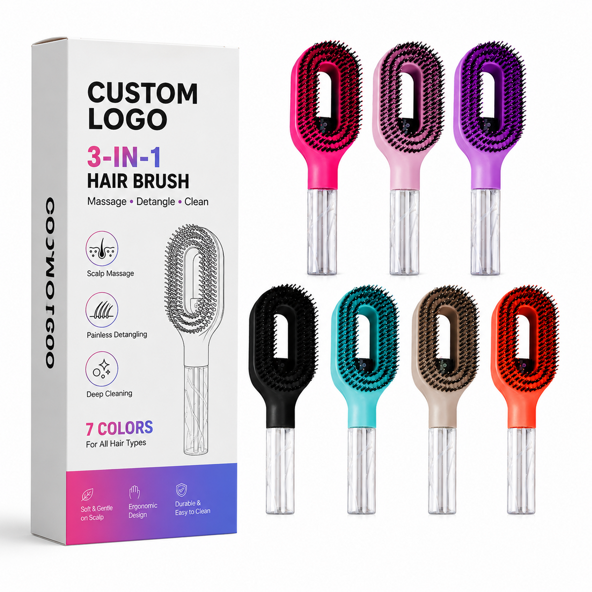 New Water Spraying Hair Comb, Anti-Frizz Smoothing Hair Brush With Essential Oil Conditioning Spray Function
