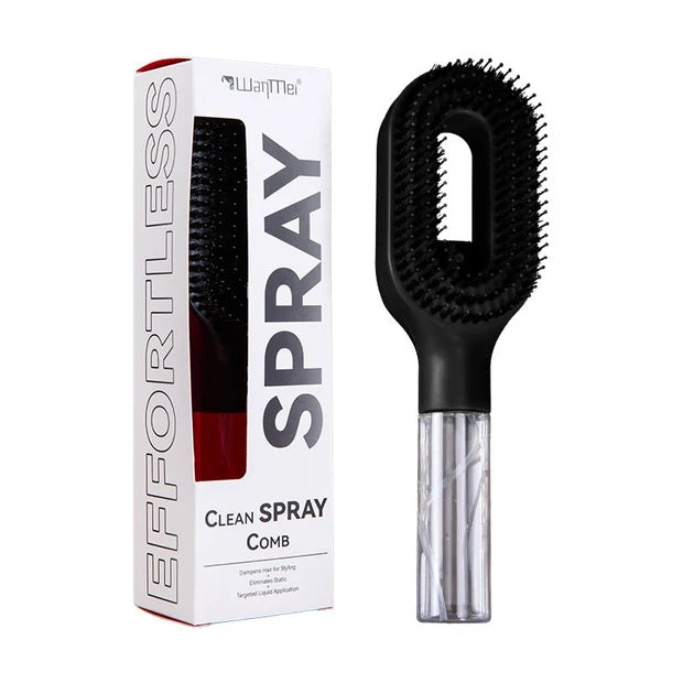 New Water Spraying Hair Comb, Anti-Frizz Smoothing Hair Brush With Essential Oil Conditioning Spray Function